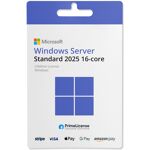58% de descuento Licencia Prime de Microsoft Windows Server 2025 Standard (16 núcleos)