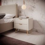 Sconto 25% garneroarredamenti Comodino 63x55h cm 2 cassetti ... Garnero Arredamenti
