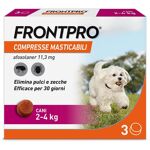 40 % de réduction sur les comprimés à croquer FRONTPRO x3, antiparasitaire pour... Zoocare