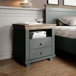 Sconto 35% garneroarredamenti Comodino 52x54h cm 2 cassetti ... Garnero Arredamenti