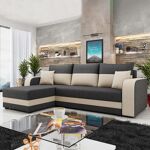 Sconto 13% garneroarredamenti Divano letto angolare 3 posti 237x139... Garnero Arredamenti