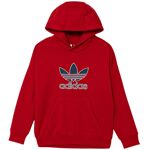 Sconto 18% Adidas Felpa Cappuccio Trefoil Kids Rosso 9... Jokerstore